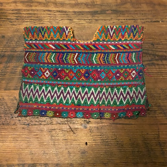 Infants Guatemalan Huipil.  Hand-woven on a backstop loom. 13” wide x10” long. - Picture 2 of 5